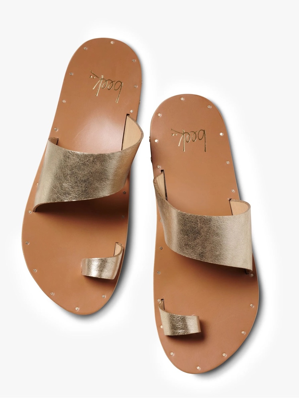 Beek Finch Toe-Loop Sandals
COLOR: Gold/Honey women size 10